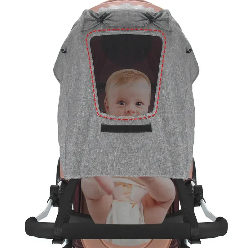 Pare-soleil Universel pour Poussette - Protection Solaire et Imperméable